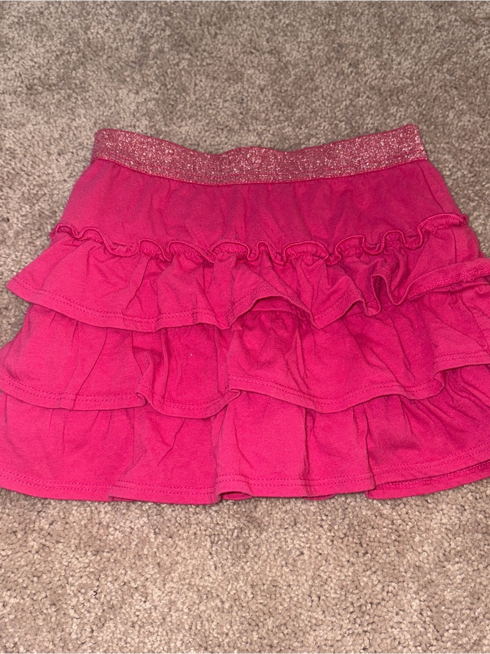 Garanimals Hot Pink Glitter Waist Ruffle Skirt Size: 6